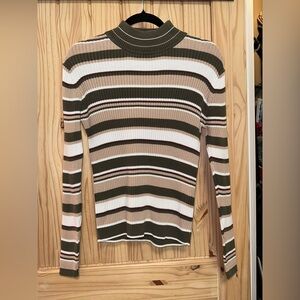 Croft & Barrow Multicolor Striped Ribbed Sweater
